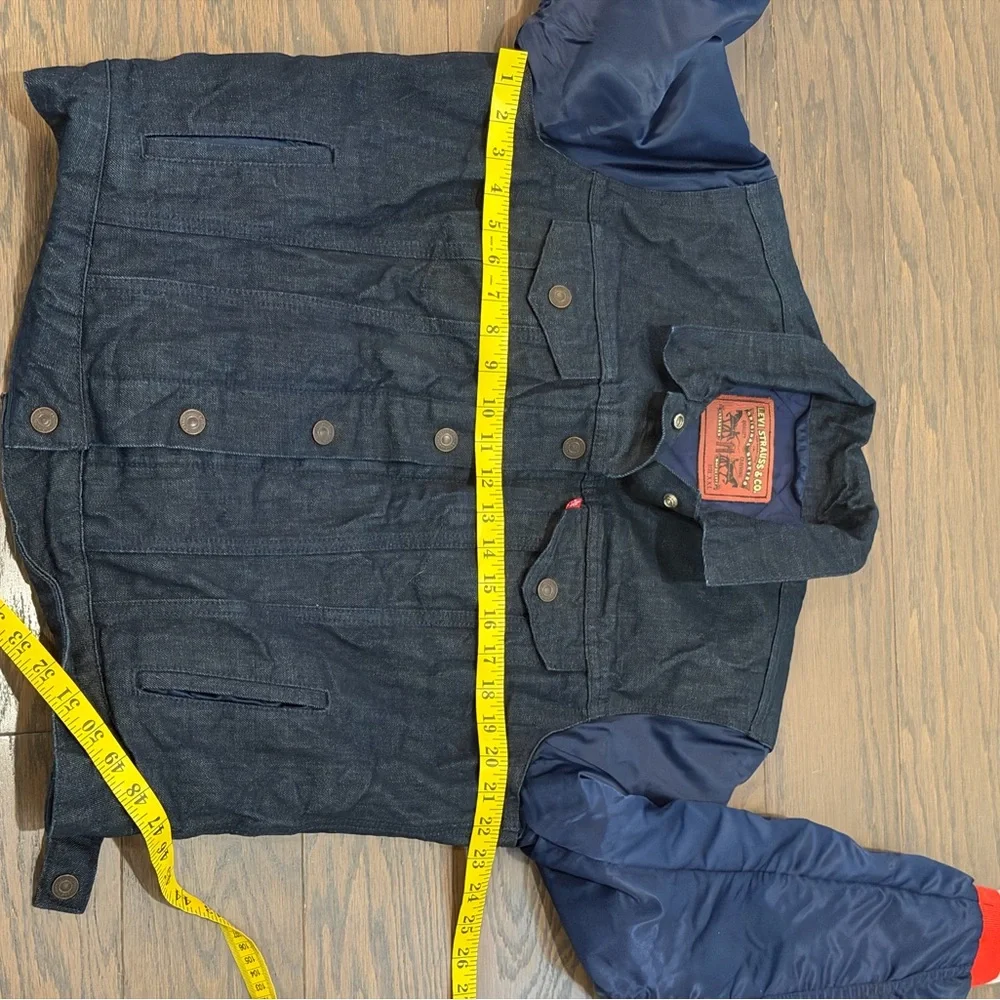 Levi's Woman’s New England Patriots NFL football denim jacket Size XXL - Picture 9 of 14